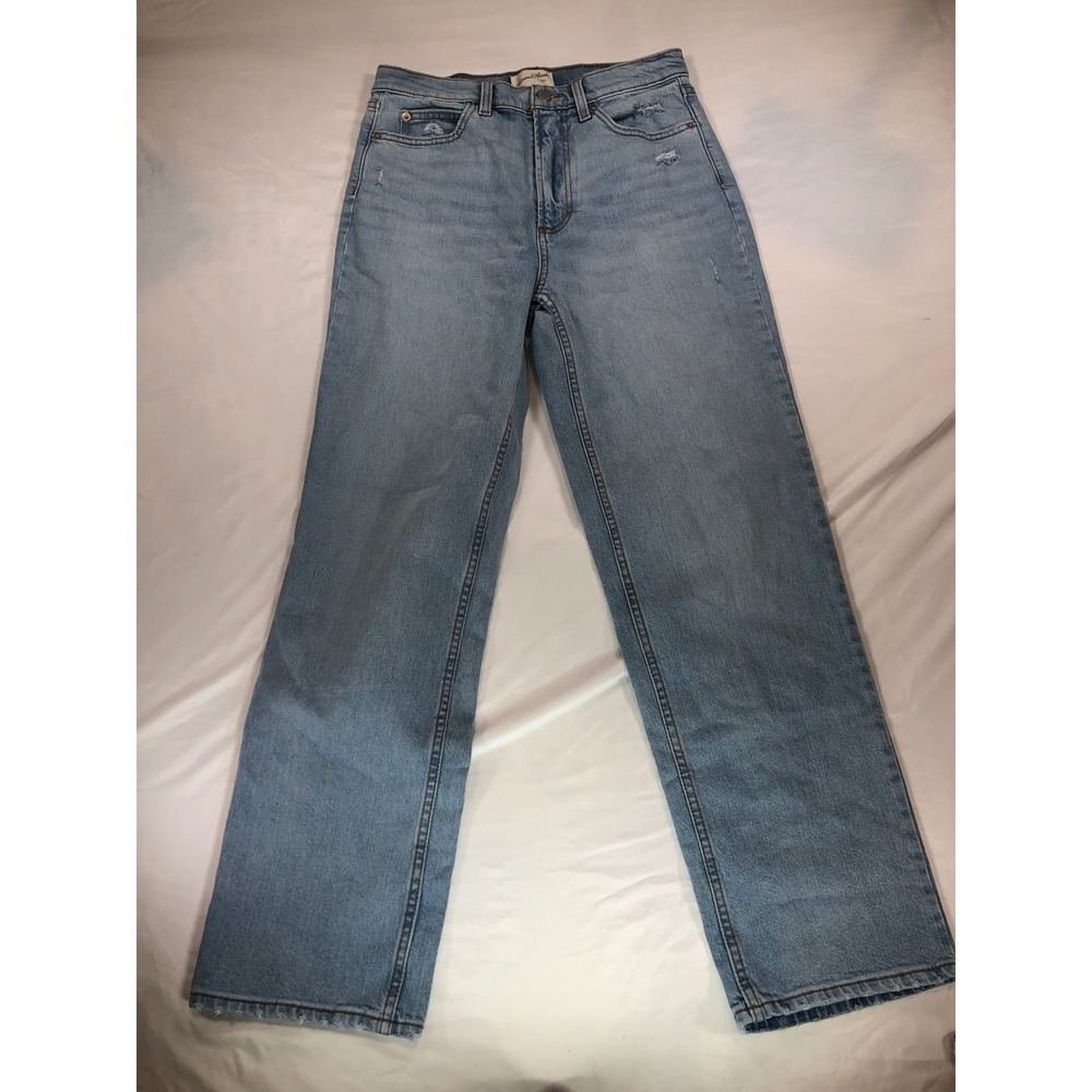 Universal Thread Highest Rise Vintage Straight Jeans Light Wash Distressed 6R